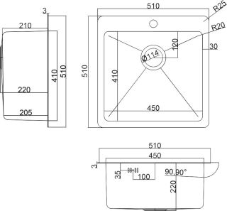 Мойка кухонная Zorg Inox HD 5151